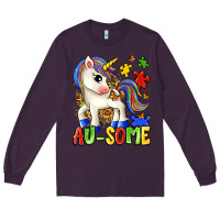 Plum au some unicorn Long Sleeve Tee - Zillion Design Studio