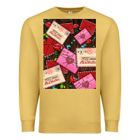 Antique Gold love letters with roses  air Premium Sweatshirt - AdoDesignShop