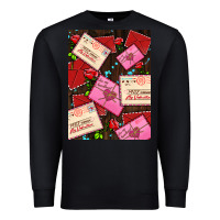 Black love letters with roses  air Premium Sweatshirt - AdoDesignShop