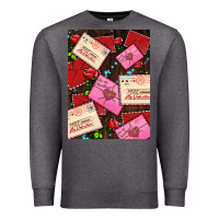 Charcoal Heather love letters with roses  air Premium Sweatshirt - AdoDesignShop