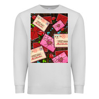 Dove Grey love letters with roses  air Premium Sweatshirt - AdoDesignShop