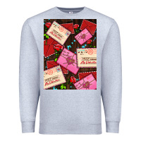 Heather Grey love letters with roses  air Premium Sweatshirt - AdoDesignShop