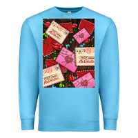 Ocean Blue love letters with roses  air Premium Sweatshirt - AdoDesignShop