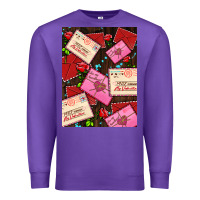 Purple love letters with roses  air Premium Sweatshirt - AdoDesignShop