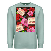 Seafoam love letters with roses  air Premium Sweatshirt - AdoDesignShop