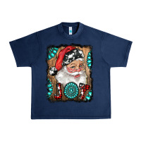 Navy Santa Claus Joy Urban Heavy Tee - RanaPortraitStore