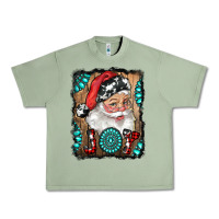 Oil Green Santa Claus Joy Urban Heavy Tee - RanaPortraitStore