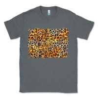 Charcoal Heather leopard background Classic Tee - Zillion Design Studio