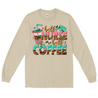 Mushroom half nurse half coffee Long Sleeve Tee - texasbilliewilder