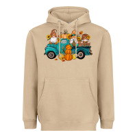 Mushroom fall gnomes truck pumpkin sunflowers Heavyweight Hoodie - Artiststas