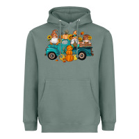 Sage fall gnomes truck pumpkin sunflowers Heavyweight Hoodie - Artiststas