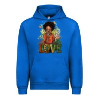 Cobalt black afro boy love Urban Hoodie - NancyCooperArtShop