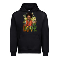 Foreset Green black afro boy love Urban Hoodie - NancyCooperArtShop