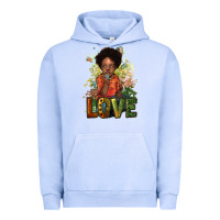 Pigment Grape Ice black afro boy love Urban Hoodie - NancyCooperArtShop