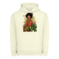 Pigment Pistachio black afro boy love Urban Hoodie - NancyCooperArtShop
