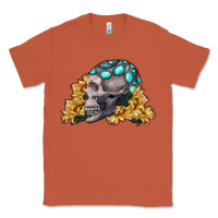 Copper skull with sunflowers Classic Tee - RanaPortraitStore