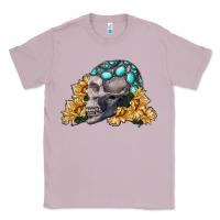 Lilac skull with sunflowers Classic Tee - RanaPortraitStore