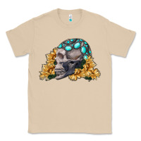 Mushroom skull with sunflowers Classic Tee - RanaPortraitStore