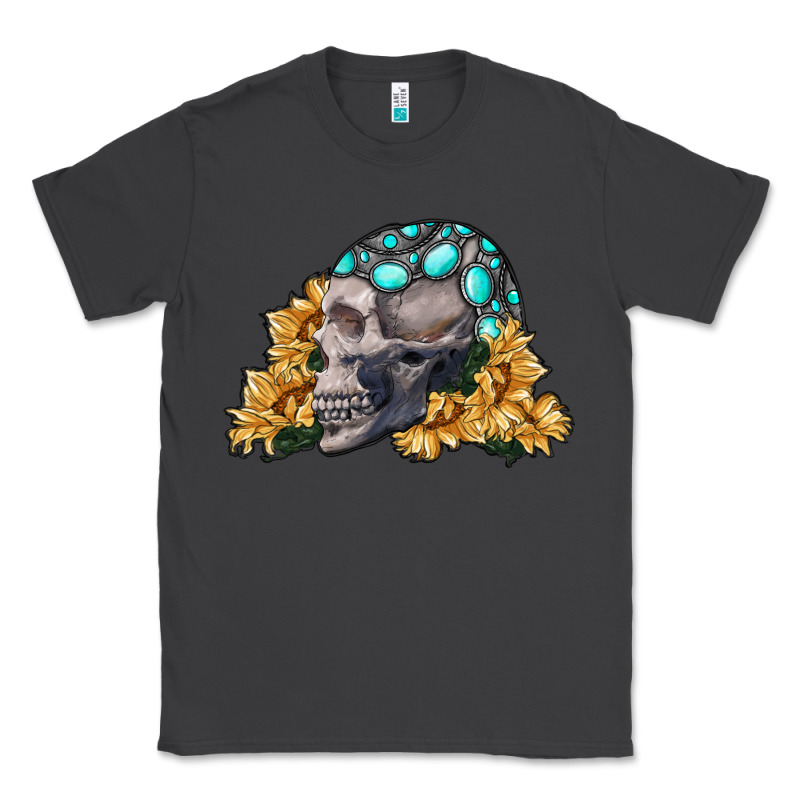 Skull With Sunflowers Classic Tee by RanaPortraitStore | Teevron