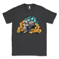 Smoke skull with sunflowers Classic Tee - RanaPortraitStore