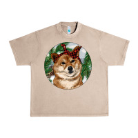 French Oak Shiba Inu Christmas Urban Heavy Tee - RanaPortraitStore