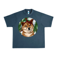 Midnight Navy Shiba Inu Christmas Urban Heavy Tee - RanaPortraitStore