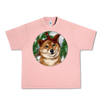 Salmon Shiba Inu Christmas Urban Heavy Tee - RanaPortraitStore