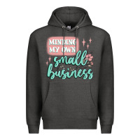 Charcoal Heather minding my own small business Premium Hoodie - MaliasSmallBusiness