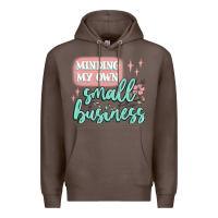 Coffee minding my own small business Premium Hoodie - MaliasSmallBusiness