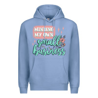 Colony Blue minding my own small business Premium Hoodie - MaliasSmallBusiness
