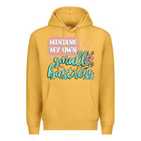 Mustard minding my own small business Premium Hoodie - MaliasSmallBusiness