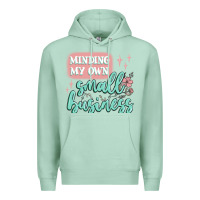Seafoam minding my own small business Premium Hoodie - MaliasSmallBusiness