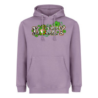 Lavender lucky with gnome and  shamrocks Heavyweight Hoodie - AdoDesignShop