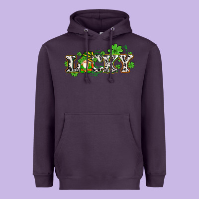 Lucky With Gnome And  Shamrocks Heavyweight Hoodie Designed By Adodesignshop