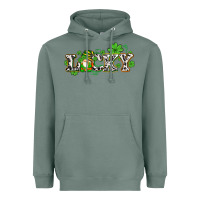 Sage lucky with gnome and  shamrocks Heavyweight Hoodie - AdoDesignShop