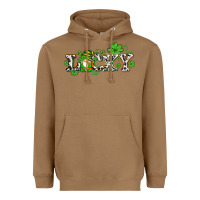 Toasted Coconut lucky with gnome and  shamrocks Heavyweight Hoodie - AdoDesignShop