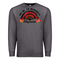 Charcoal Heather me de la herencia hispana hand fan Premium Sweatshirt - BundleAndBundleShop