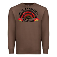Chestnut me de la herencia hispana hand fan Premium Sweatshirt - BundleAndBundleShop