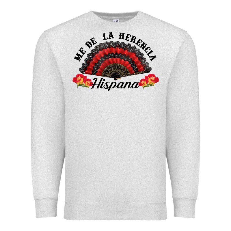 Me De La Herencia Hispana Hand Fan Premium Sweatshirt by BundleAndBundleShop | Teevron