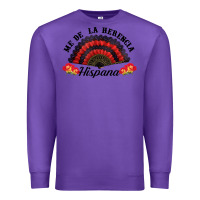 Purple me de la herencia hispana hand fan Premium Sweatshirt - BundleAndBundleShop