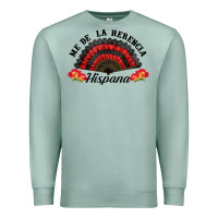 Seafoam me de la herencia hispana hand fan Premium Sweatshirt - BundleAndBundleShop