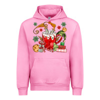 Fuchsia Pink cup of chocolate and cookies Urban Hoodie - MaliasSmallBusiness