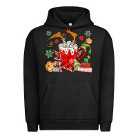 Pigment Black cup of chocolate and cookies Urban Hoodie - MaliasSmallBusiness