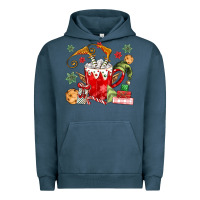 Pigment Midnight Navy cup of chocolate and cookies Urban Hoodie - MaliasSmallBusiness