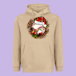 Christmas Baseball Heavyweight Hoodie Designed By Jahusdesignshop