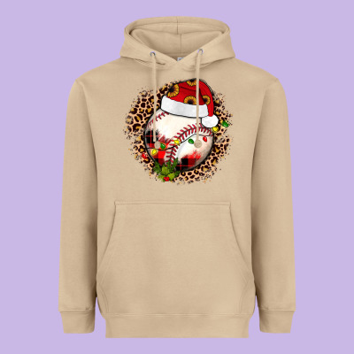 Christmas Baseball Heavyweight Hoodie Designed By Jahusdesignshop