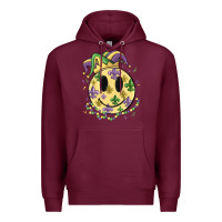 Smiley Face Mardi Gras Premium Hoodie | Teevron