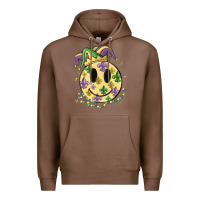 Chestnut smiley face mardi gras Premium Hoodie - MaliasSmallBusiness