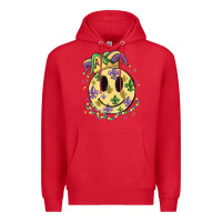 Red smiley face mardi gras Premium Hoodie - MaliasSmallBusiness