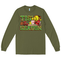 Army Green tis' the season softball Long Sleeve Tee - Zillion Design Studio
